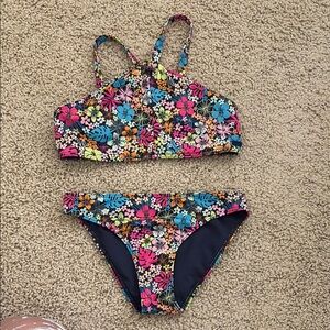 Floral Roxy kids bikini